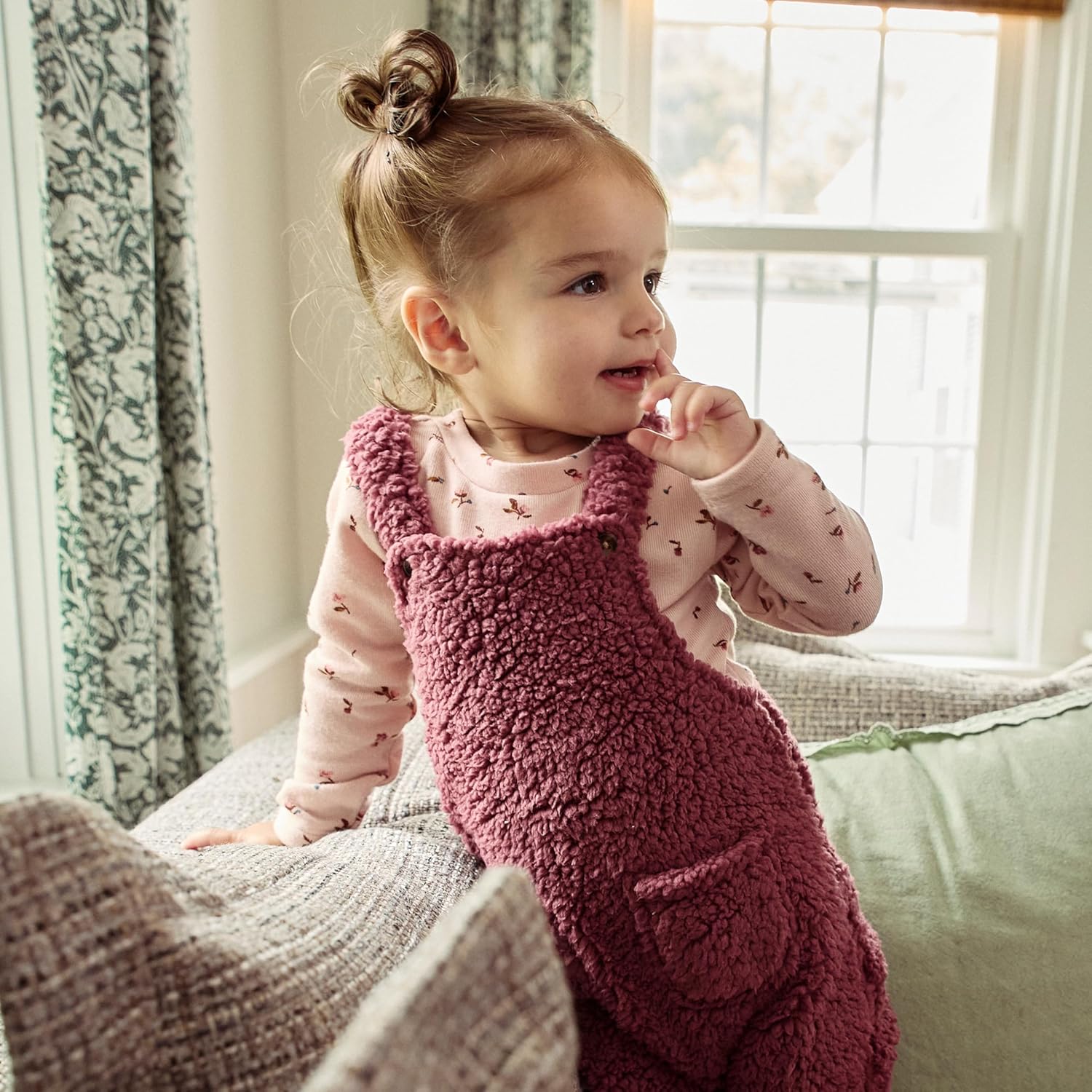 Modern Moments by Gerber Dark Rose Microplush Overalls Set