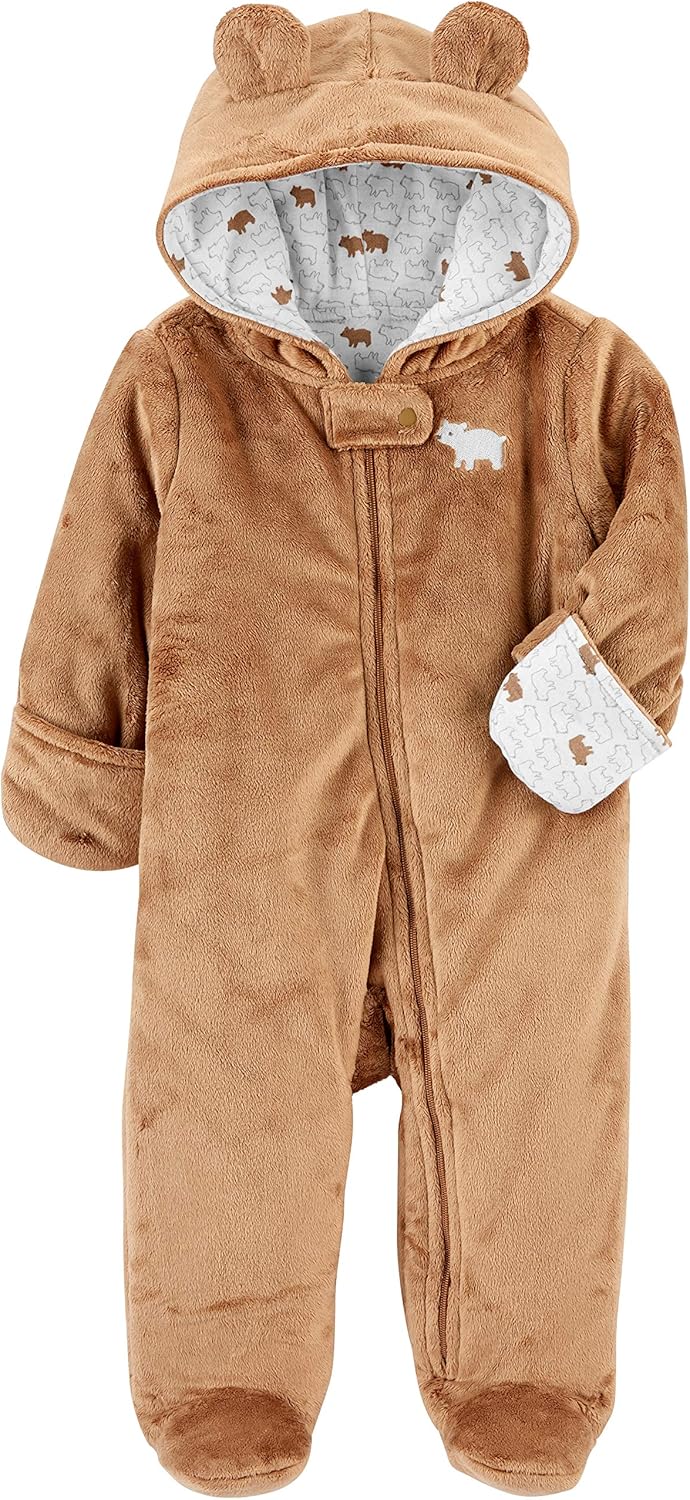 Cozy Ivory Bear Pram Winter Jacket for Kids