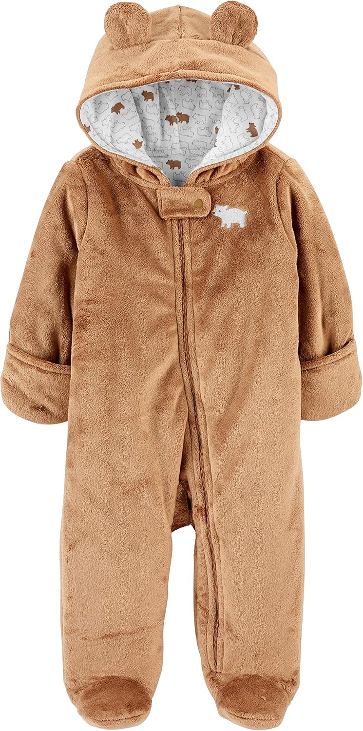 Cozy Ivory Bear Pram Winter Jacket for Kids