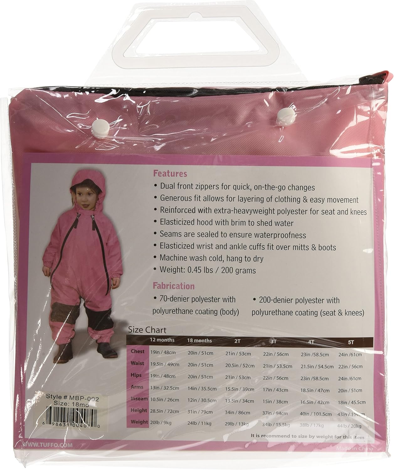 Tuffo Baby Boy Coveralls