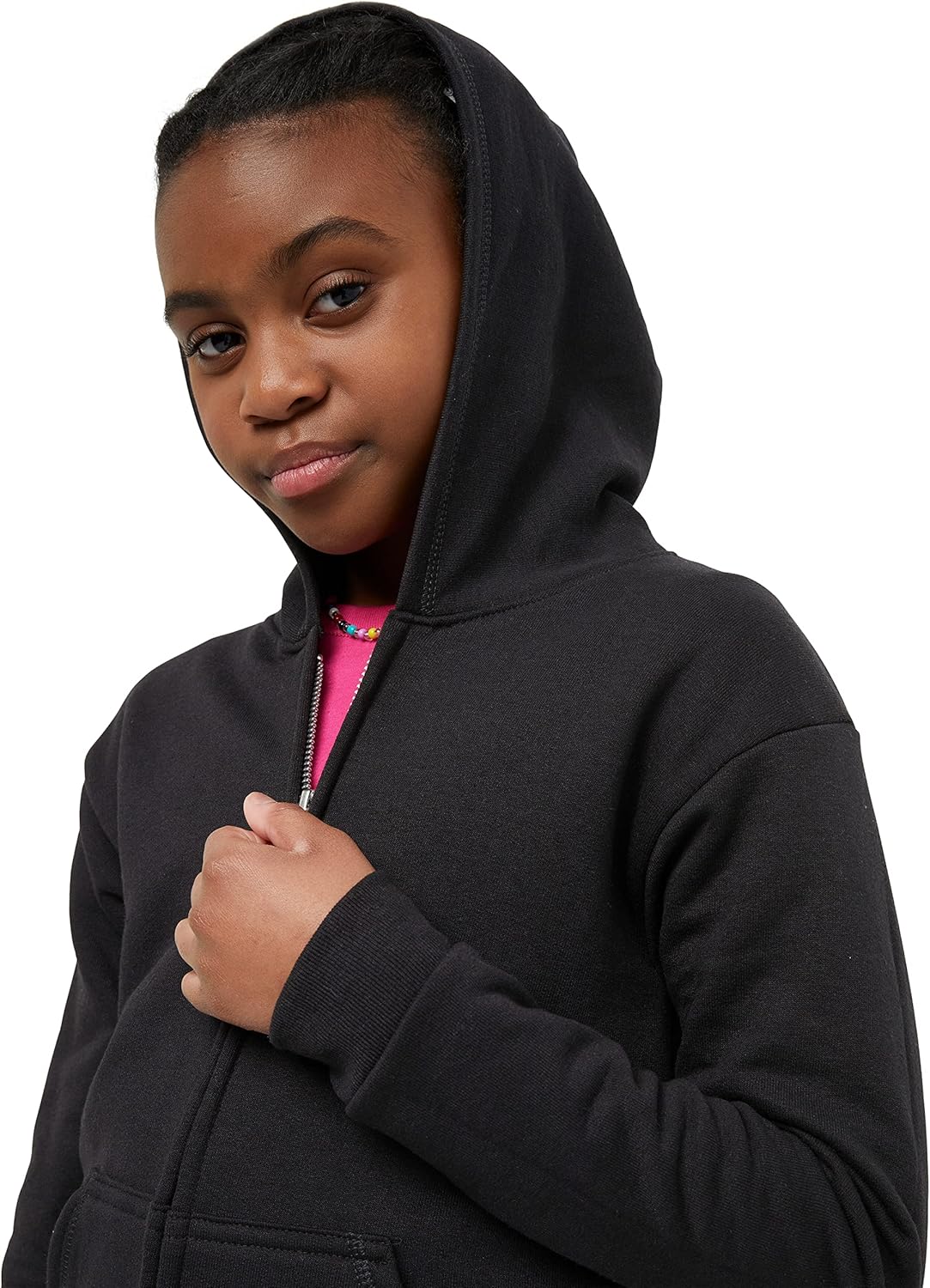 Comfy Eco-Friendly Full-Zip Hoodie for Girls
