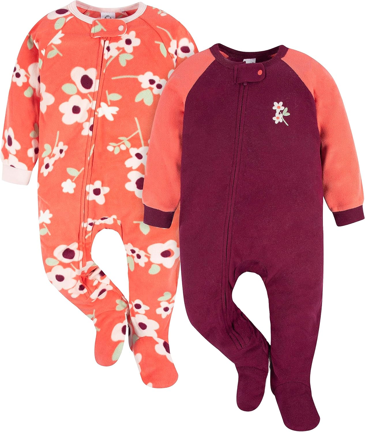 Gerber Toddler Pajamas for Girls Flame-Resistant Fleece Makes Bedtime Easy